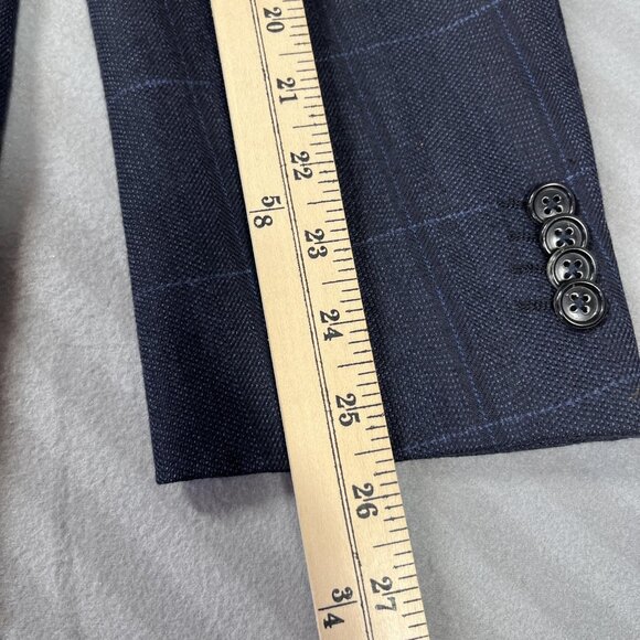 Ermenegildo Zegna Blazer Mens 52 Large Windowpane 100% Cashmere Italy Jacket - Picture 14 of 14